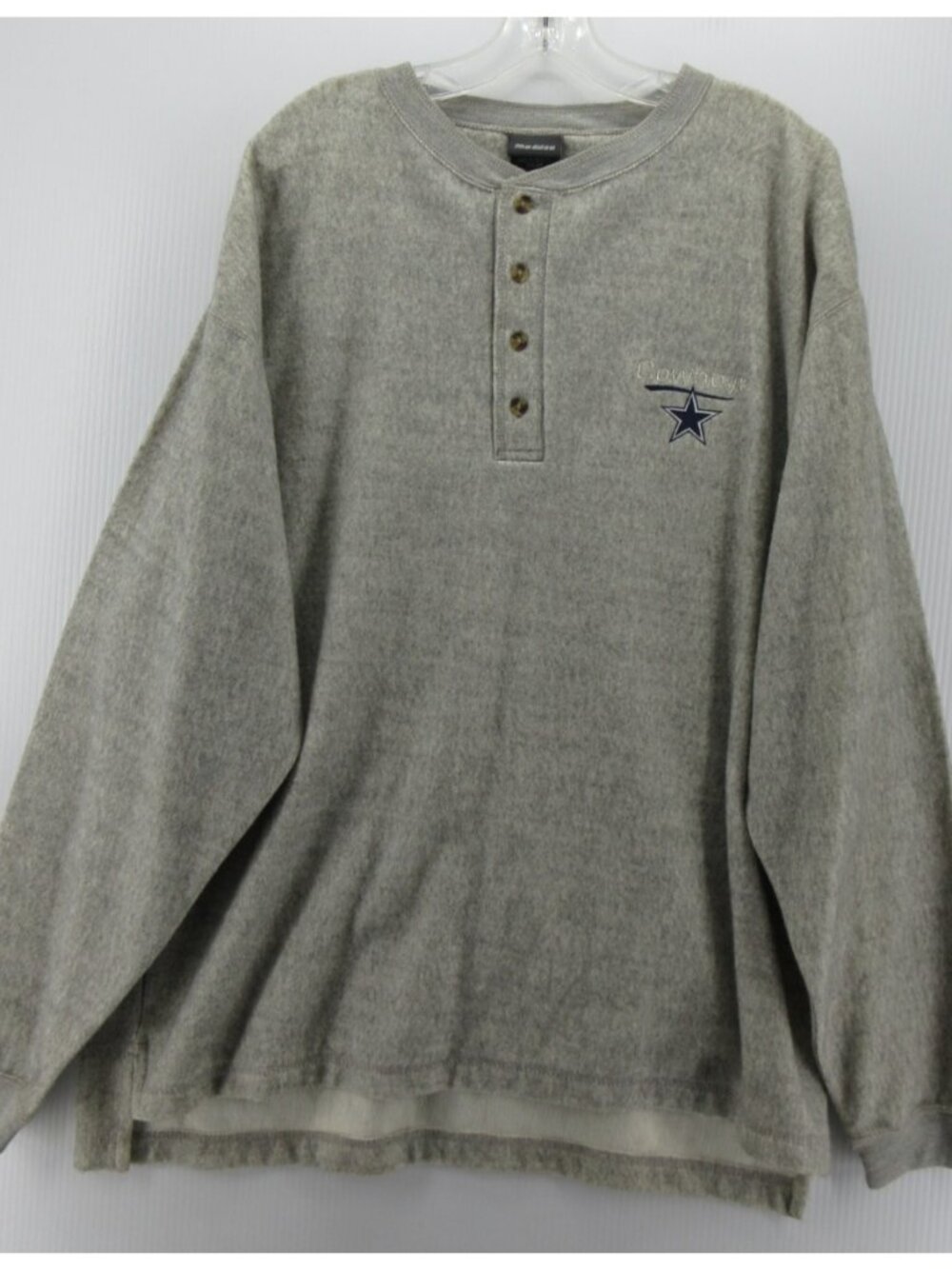 VINTAGE Dallas Cowboys Sweater XL The Edge Henley Pullover NFL NWT 90s*